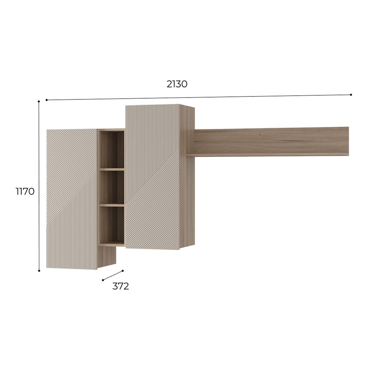 Шкаф БТС МЕБЕЛЬ навесной с полками Эмилия ГМ-12