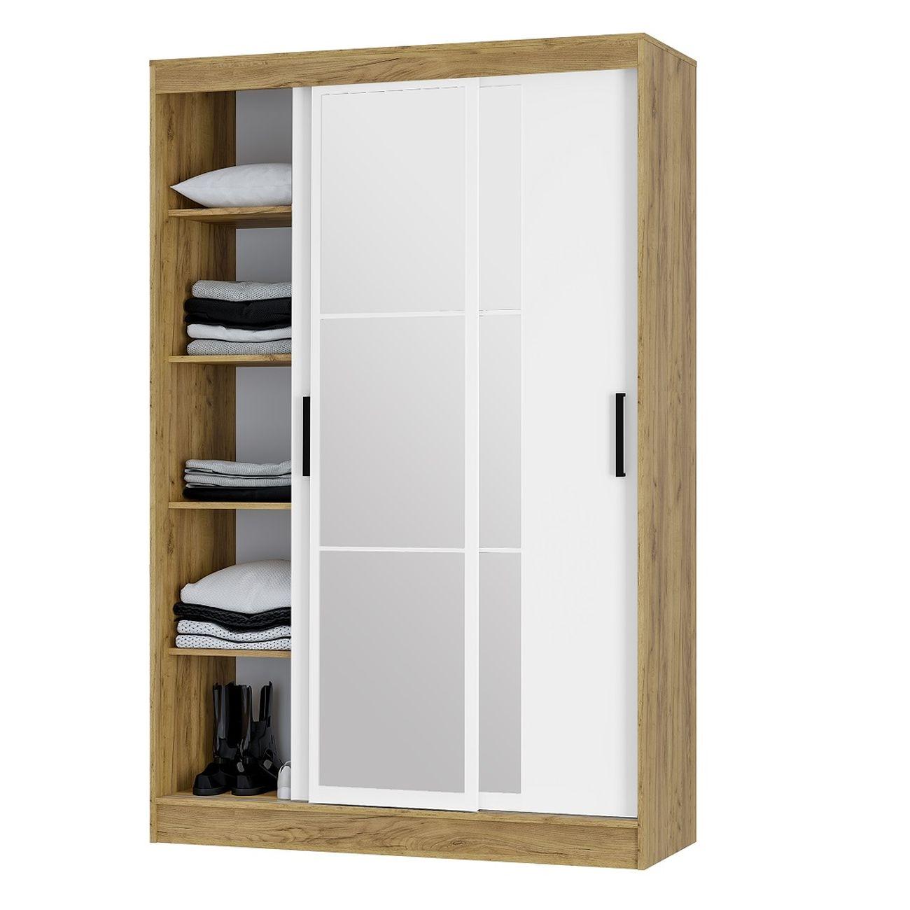 Шкаф-купе БТС МЕБЕЛЬ Тайм ШКК-03, крафт/белый