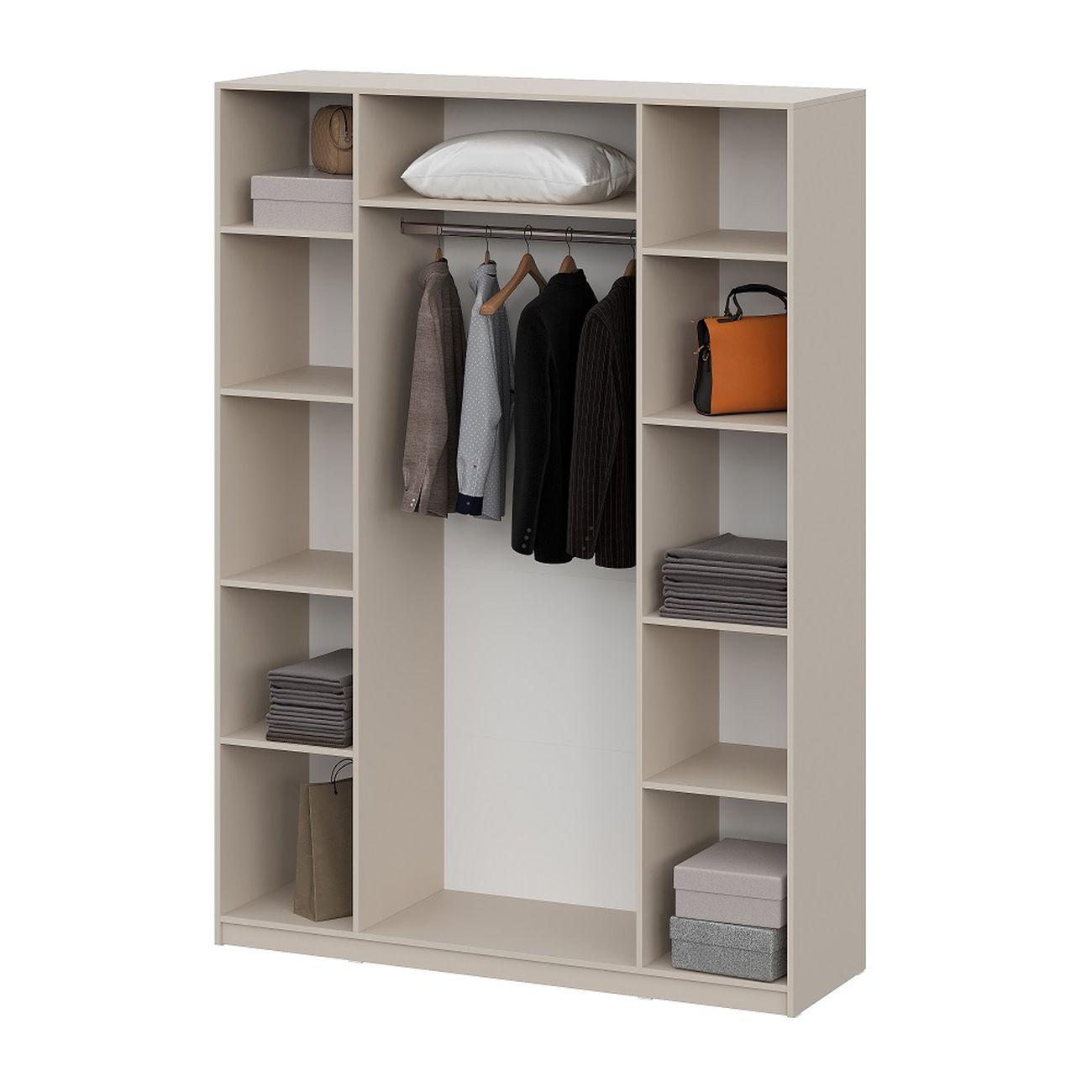 Шкаф Арника мебель распашной (9 полок + штанга) ШК 5 (1600), меланж