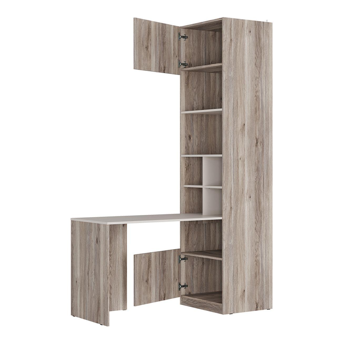 Шкаф БТС МЕБЕЛЬ Урбан СШ-01, дуб смоки, кашемир фото