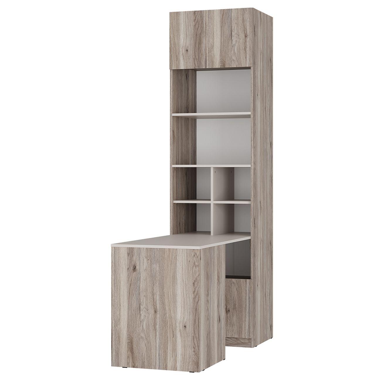 Шкаф БТС МЕБЕЛЬ Урбан СШ-01, дуб смоки, кашемир