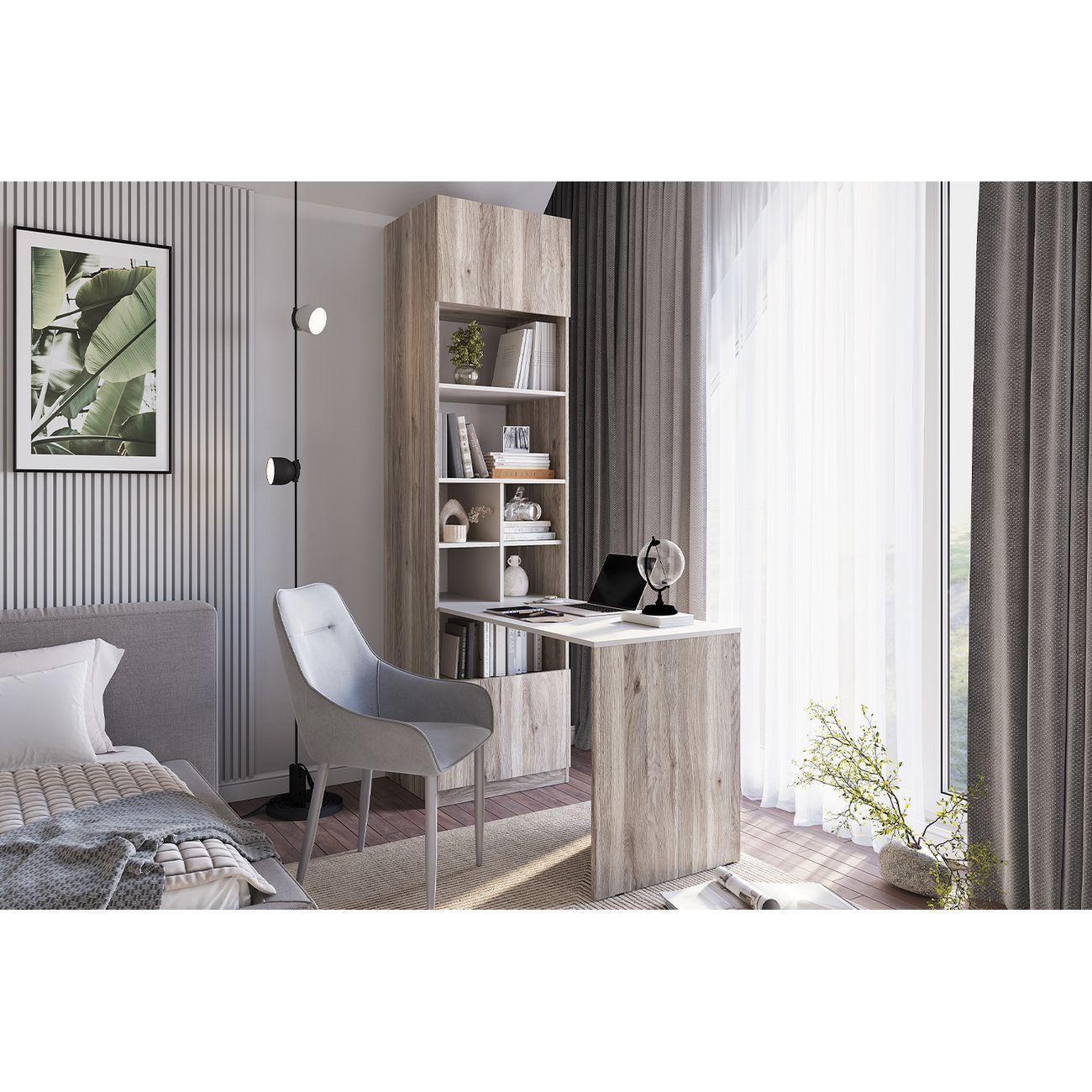 Шкаф БТС МЕБЕЛЬ Урбан СШ-01, дуб смоки, кашемир