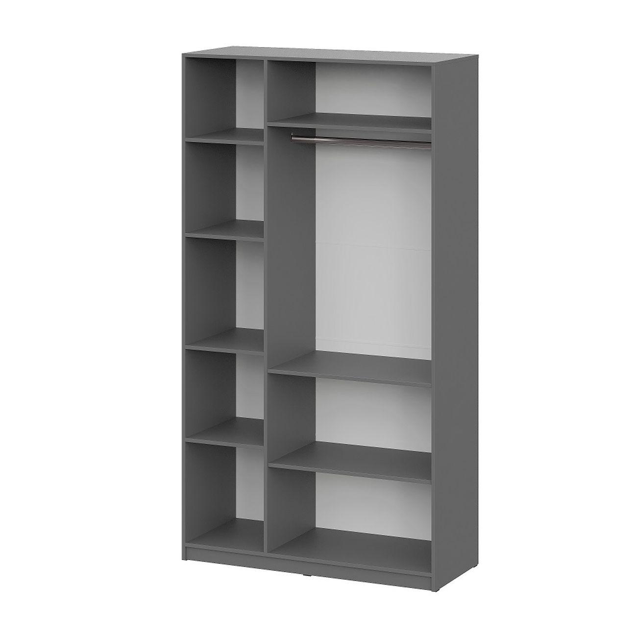 Шкаф Арника мебель с наполнением (7 полок+штанга) ШК 5 (1200) графит