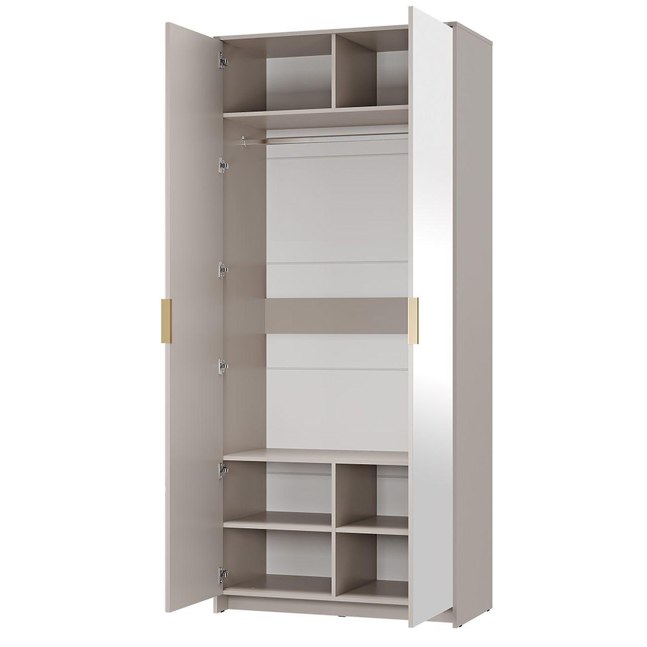 Шкаф БТС МЕБЕЛЬ двухстворчатый Пандора ШК-05, кашемир, айриш