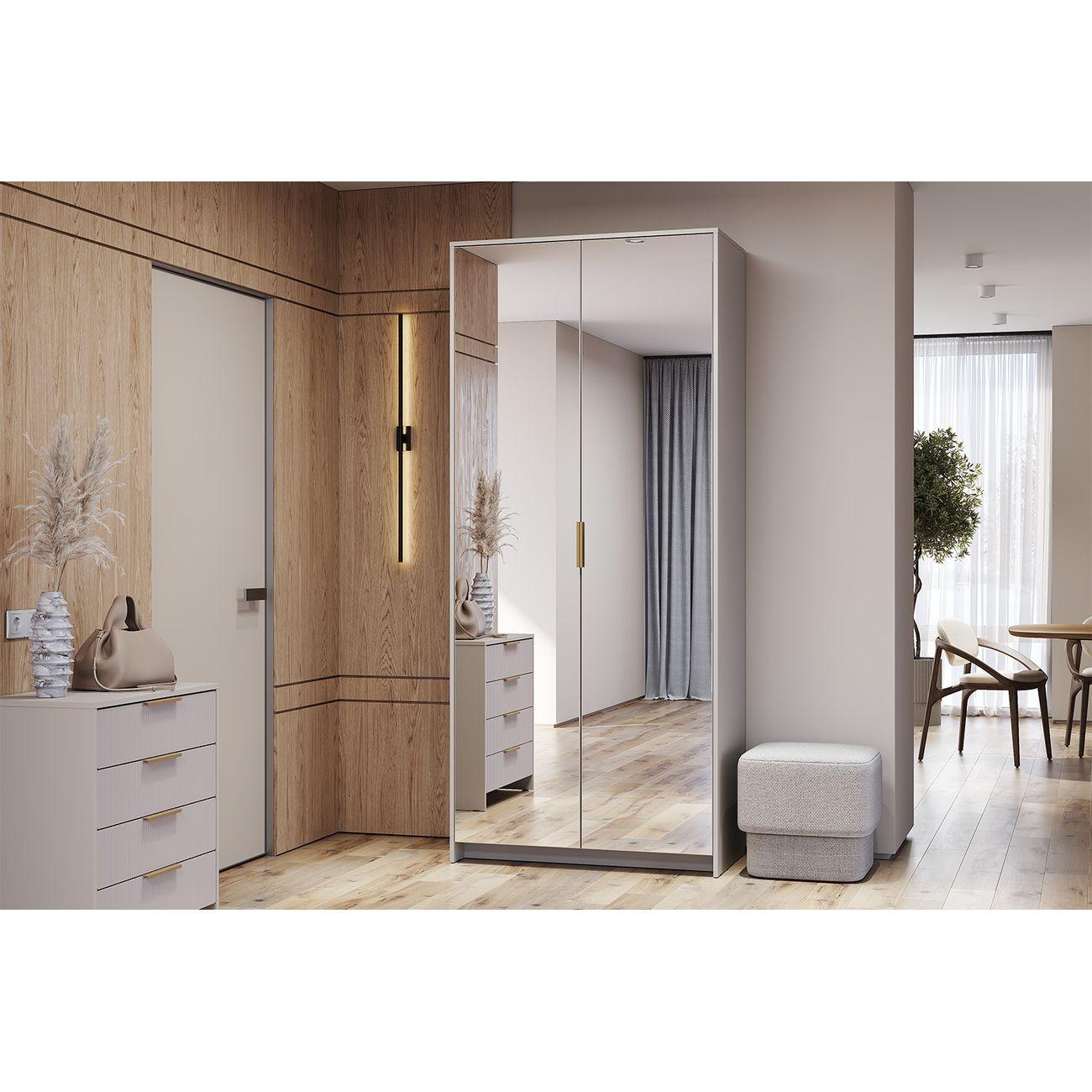 Шкаф БТС МЕБЕЛЬ двухстворчатый Пандора ШК-05, кашемир, айриш