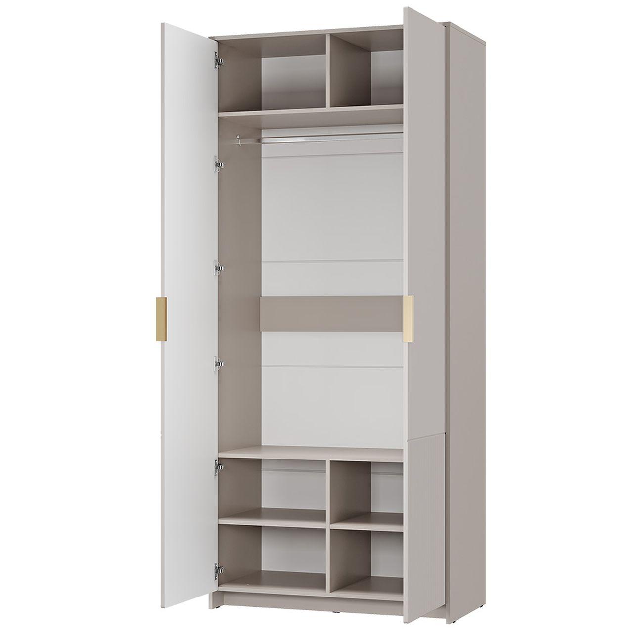 Шкаф БТС МЕБЕЛЬ двухстворчатый Пандора ШК-04, кашемир, айриш