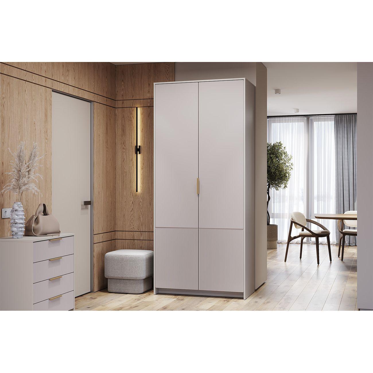 Шкаф БТС МЕБЕЛЬ двухстворчатый Пандора ШК-04, кашемир, айриш