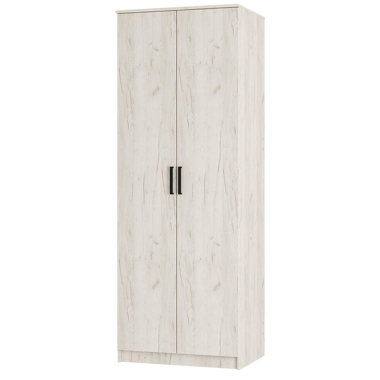 Шкаф БТС МЕБЕЛЬ двухстворчатый Фиеста, дуб крафт белый