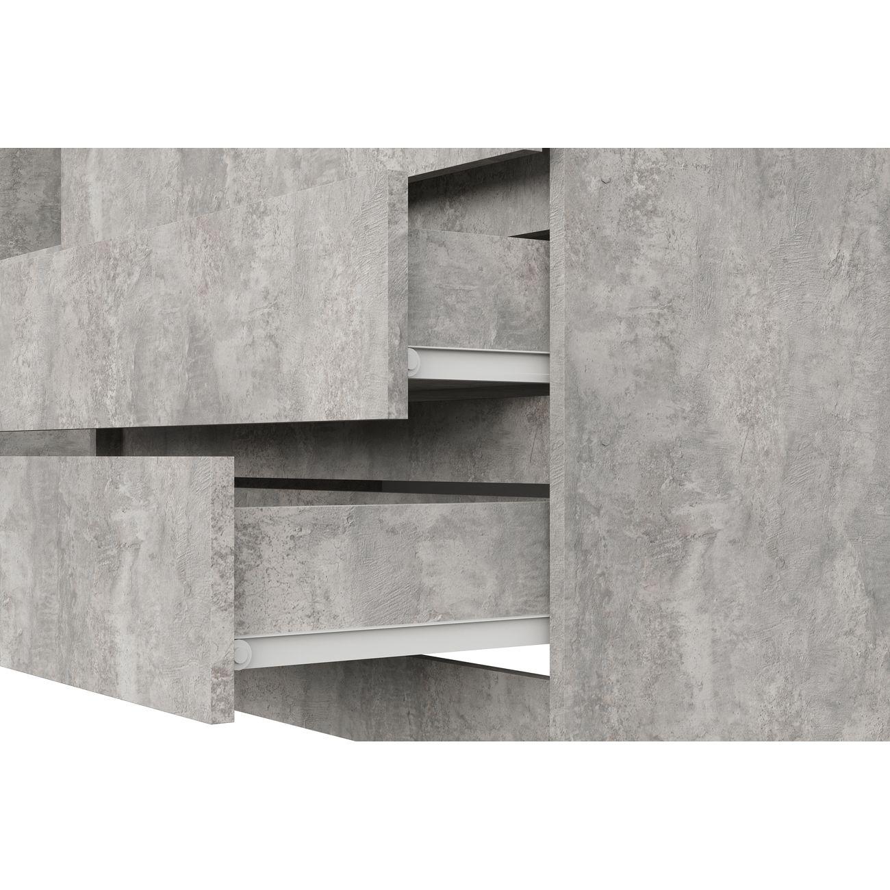 Шкаф Арника мебель трехстворчатый Бали, цемент светлый