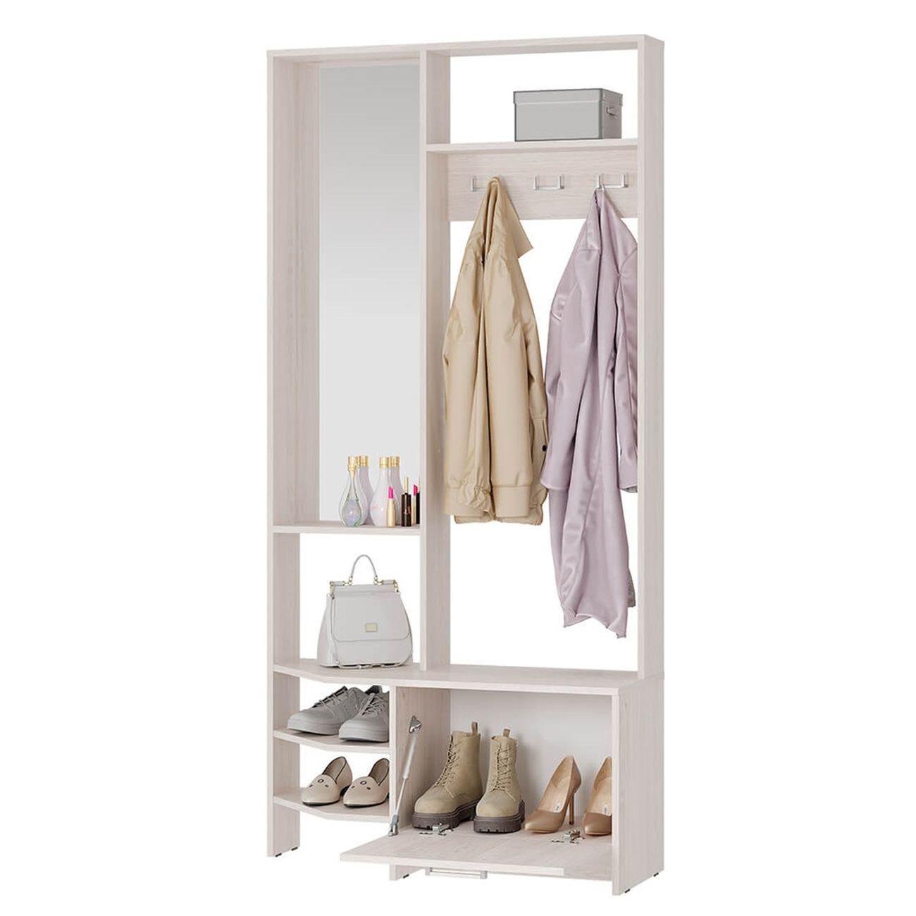 Шкаф БТС МЕБЕЛЬ Тео ПР-01, ясень белый