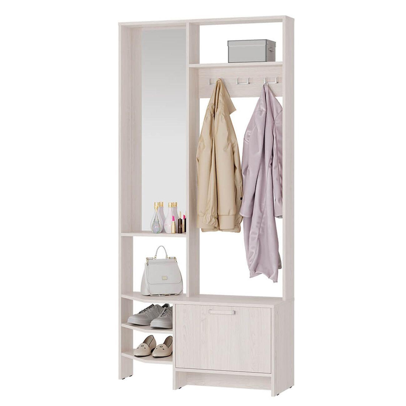 Шкаф БТС МЕБЕЛЬ Тео ПР-01, ясень белый