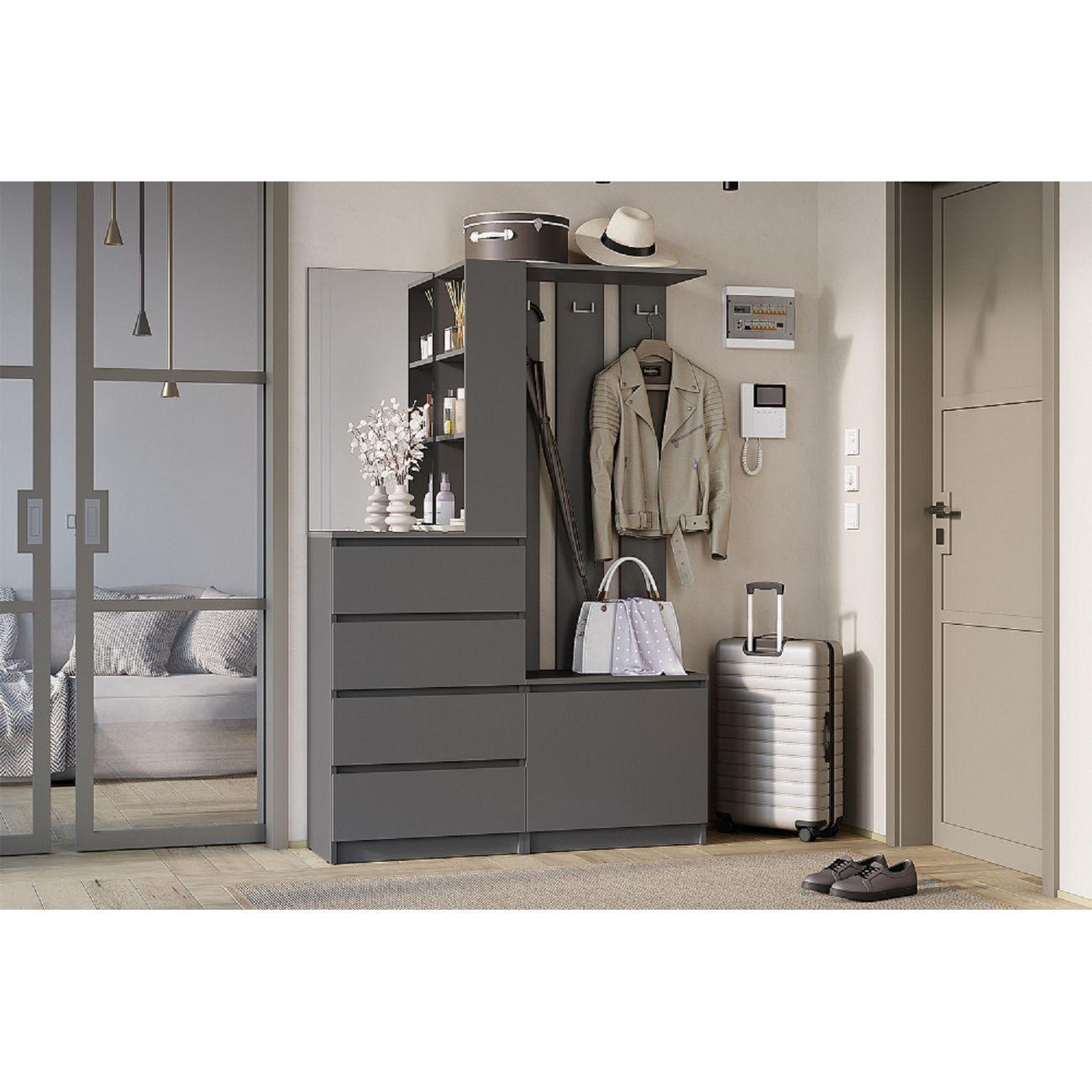 Шкаф БТС МЕБЕЛЬ Симпл ПР-04, графит