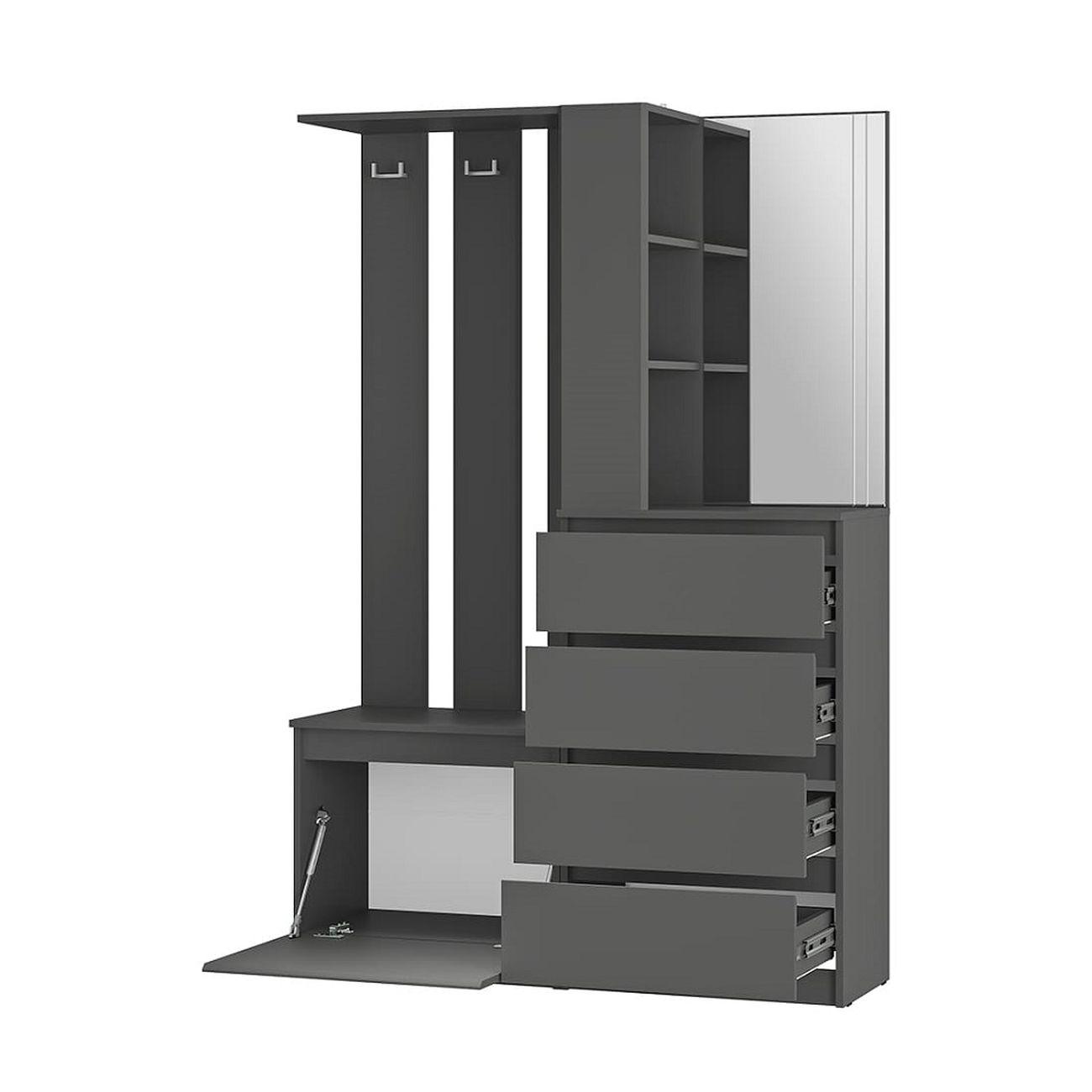 Шкаф БТС МЕБЕЛЬ Симпл ПР-04, графит