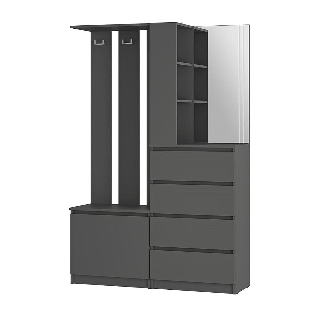 Шкаф БТС МЕБЕЛЬ Симпл ПР-04, графит