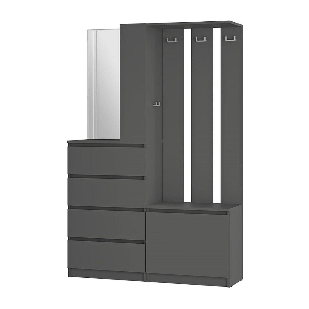 Шкаф БТС МЕБЕЛЬ Симпл ПР-04, графит