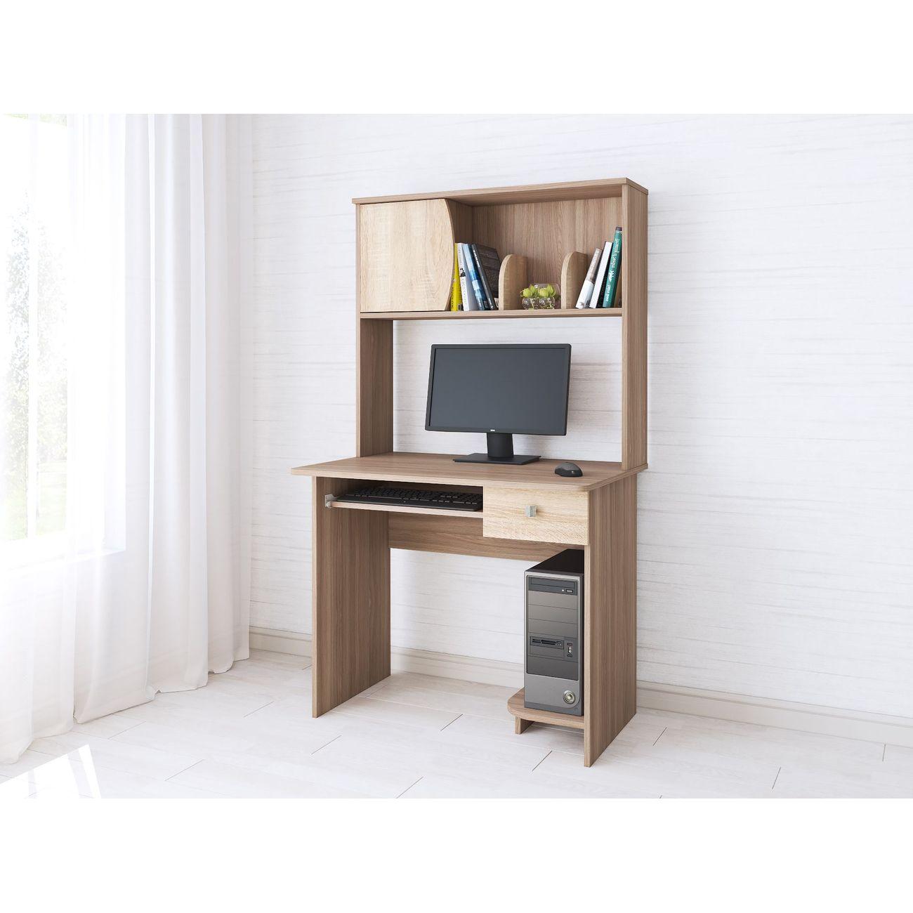 Стол компьютерный ТЭКС мебель Грета-4, ясень шимо фото