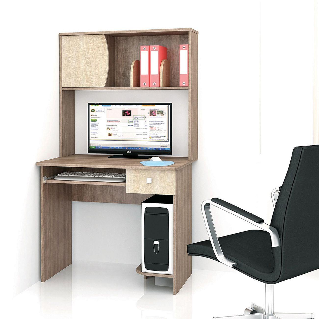 Стол компьютерный ТЭКС мебель Грета-4, ясень шимо