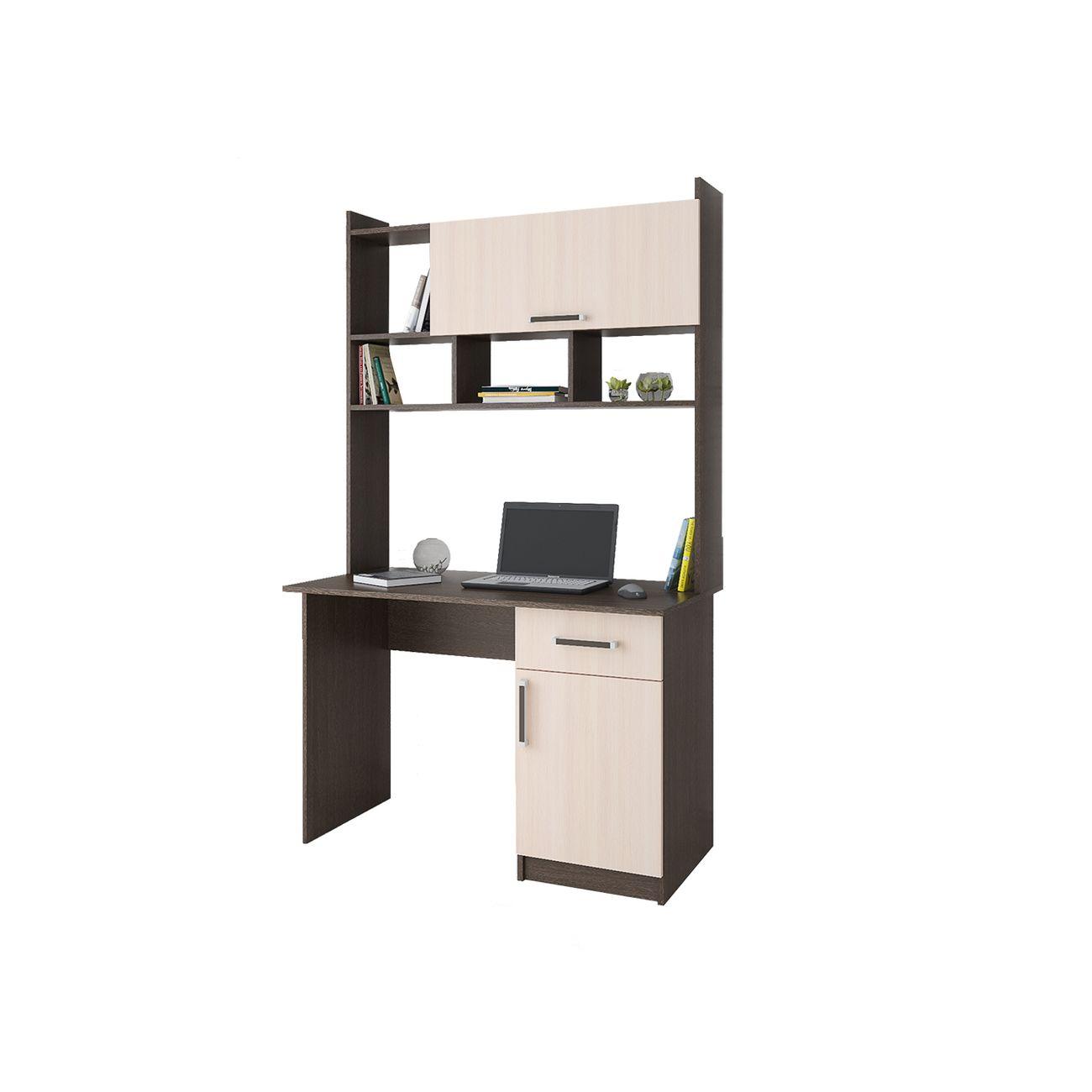 Стол компьютерный ТЭКС мебель Квартет-10, венге/дуб молочный