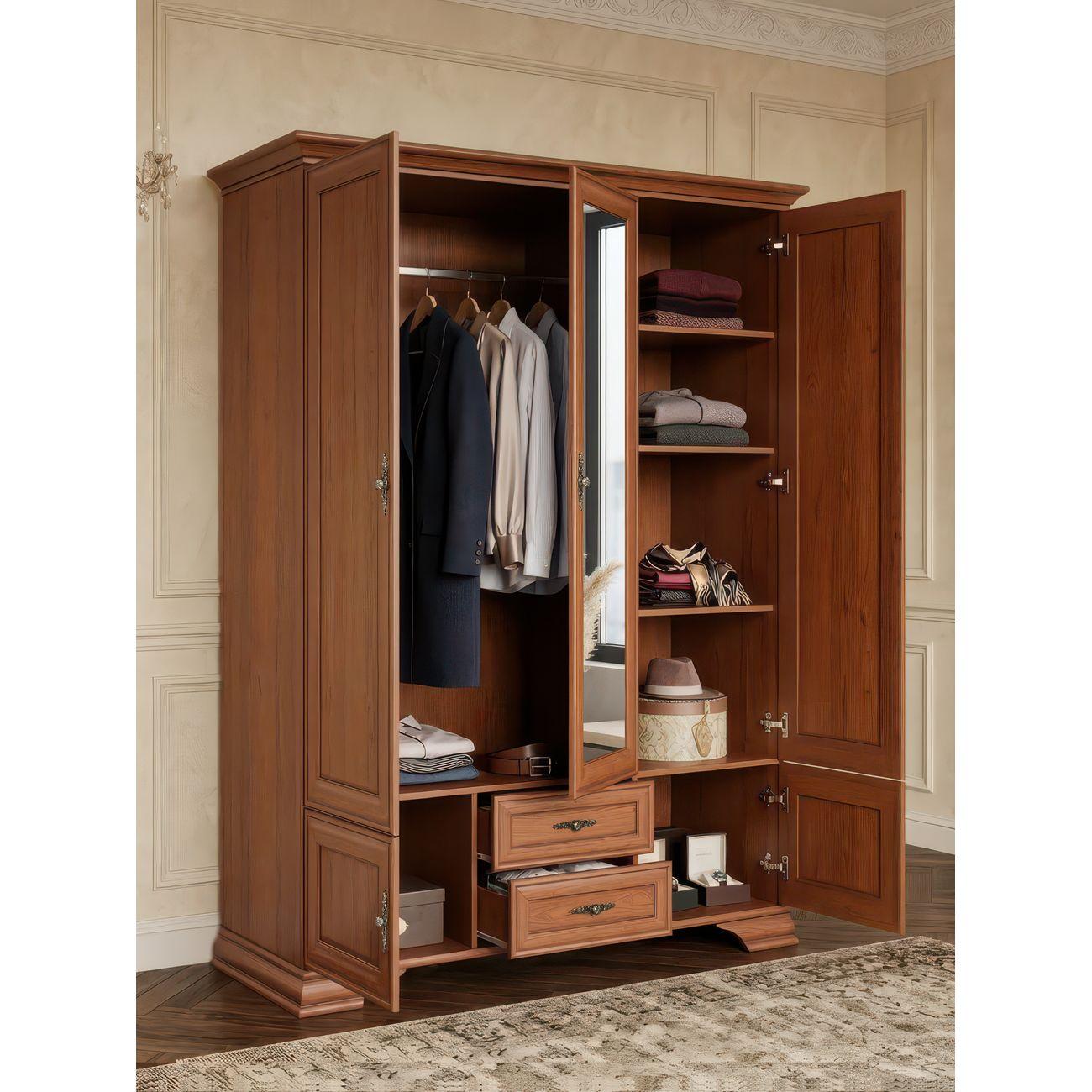 Шкаф Black Red White KENTAKI S320-SZF5D2S каштан