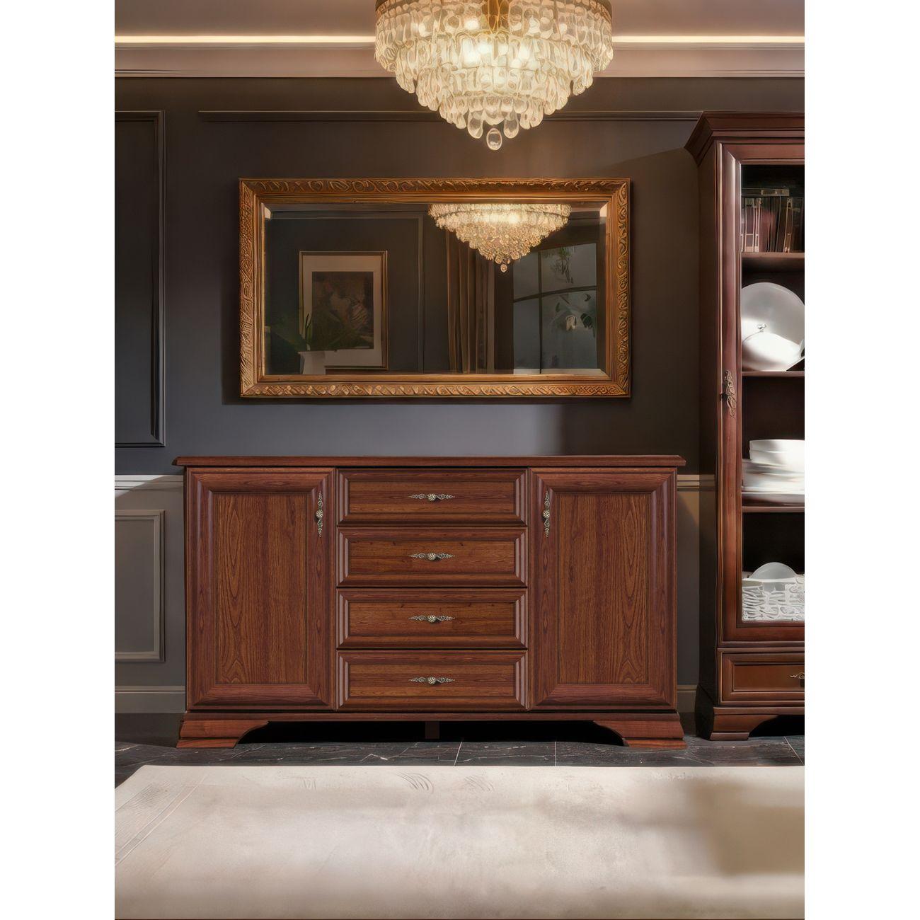 Тумба Black Red White KENTAKI S320-KOM2D4S каштан