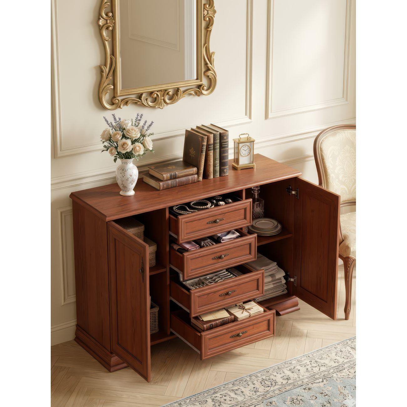 Тумба Black Red White KENTAKI S320-KOM2D4S каштан