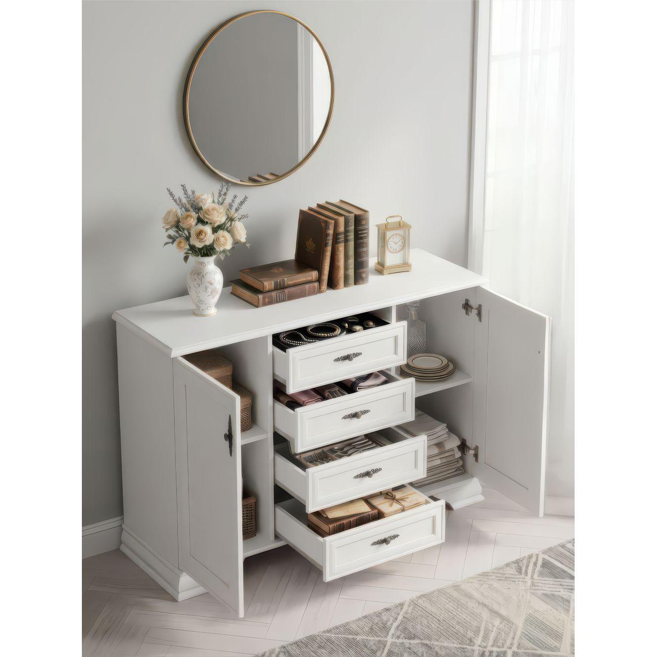 Тумба Black Red White KENTAKI S320-KOM2D4S белый