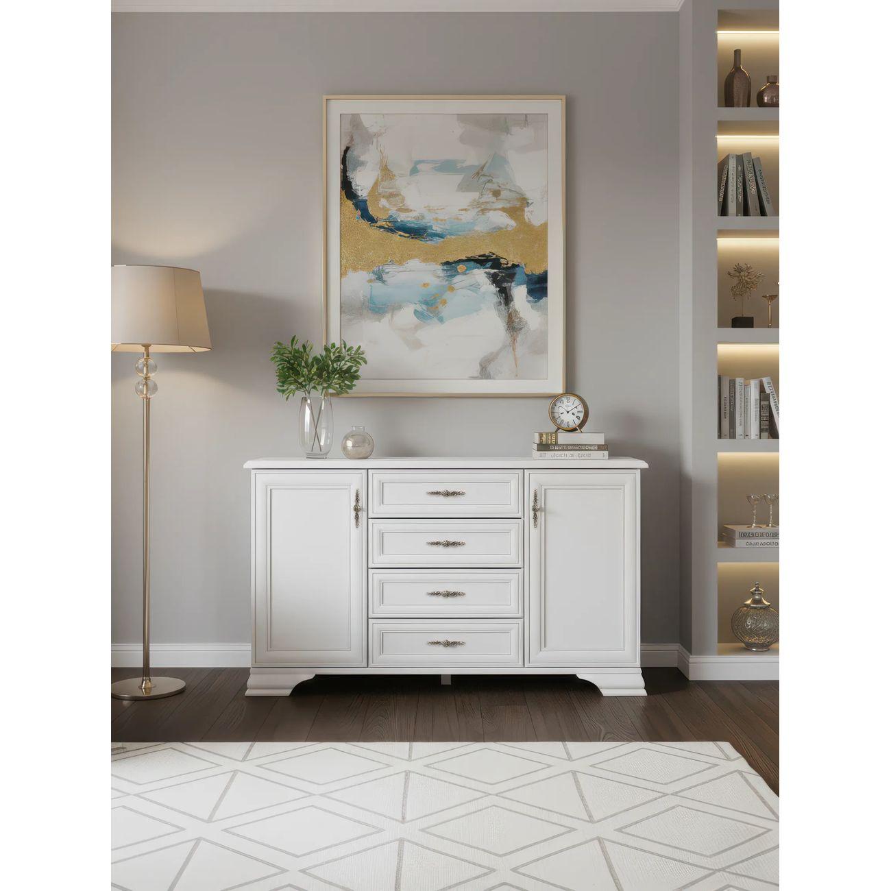 Тумба Black Red White KENTAKI S320-KOM2D4S белый