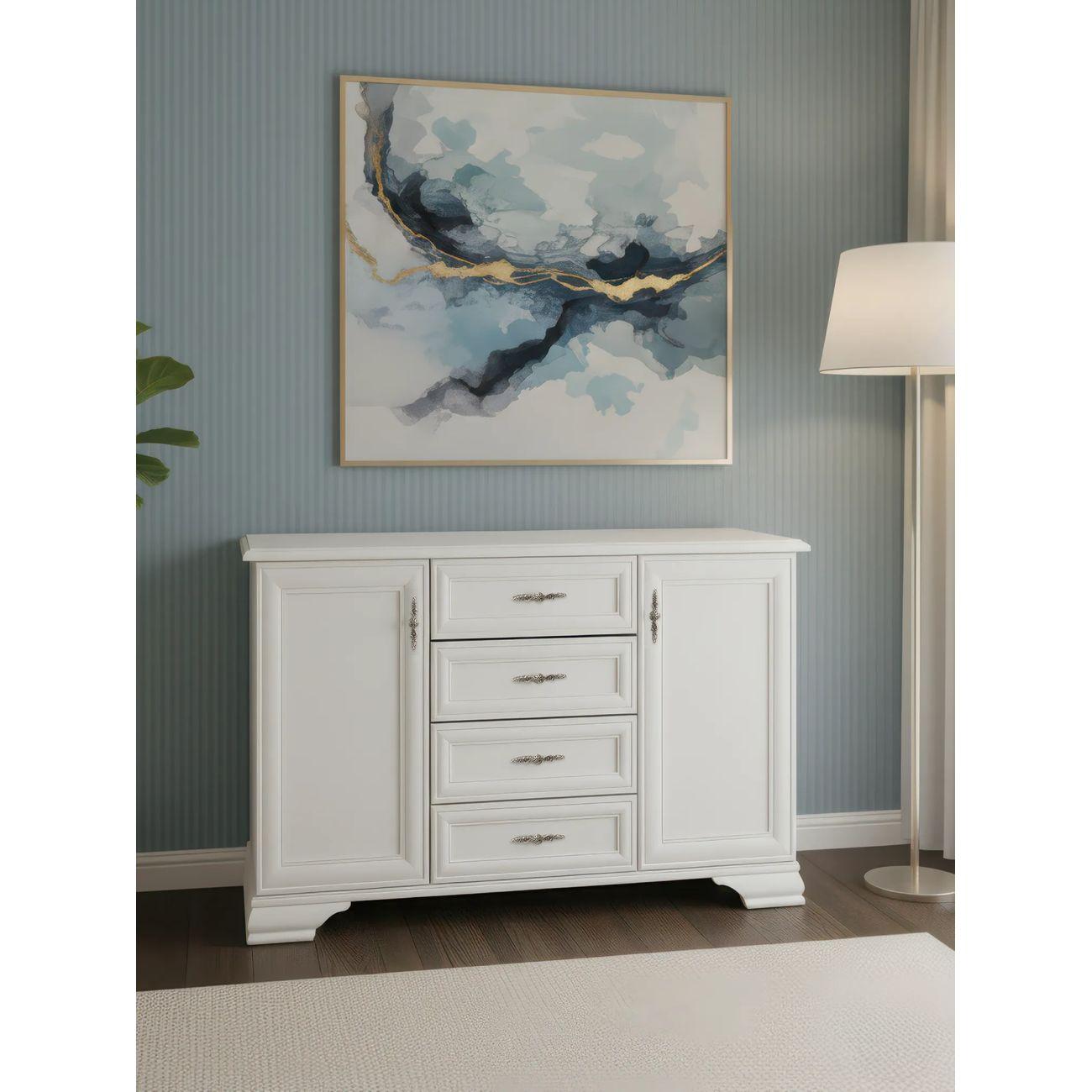 Тумба Black Red White KENTAKI S320-KOM2D4S белый