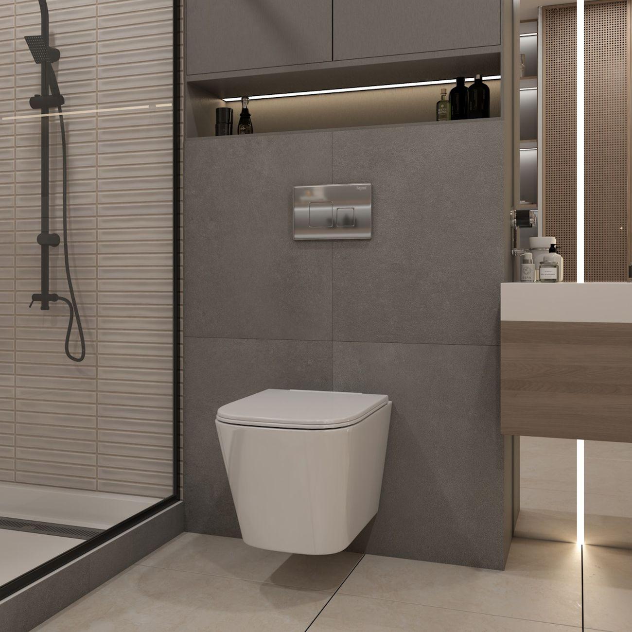 Комплекты для монтажа унитаза Teymi Helmi PP кнопка хром F17308