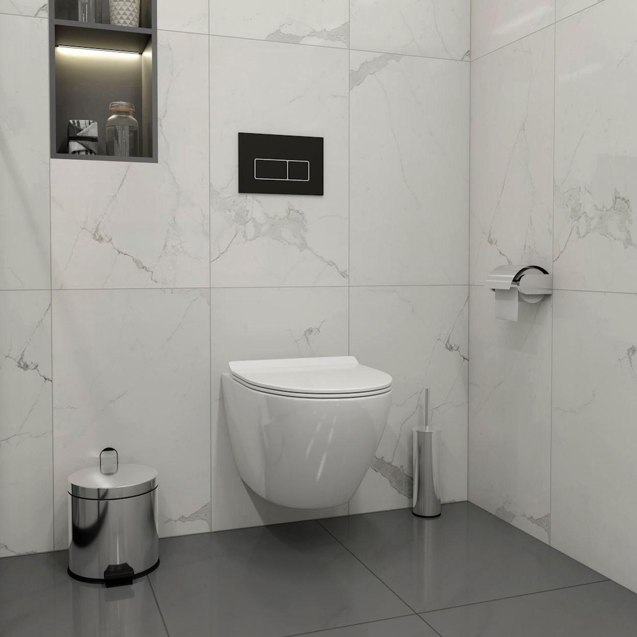 Комплекты для монтажа унитаза Teymi Lina PP кнопка черная/хром F17176