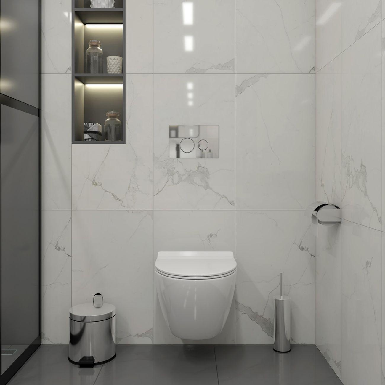 Комплекты для монтажа унитаза Teymi Lina PP кнопка хром F17178