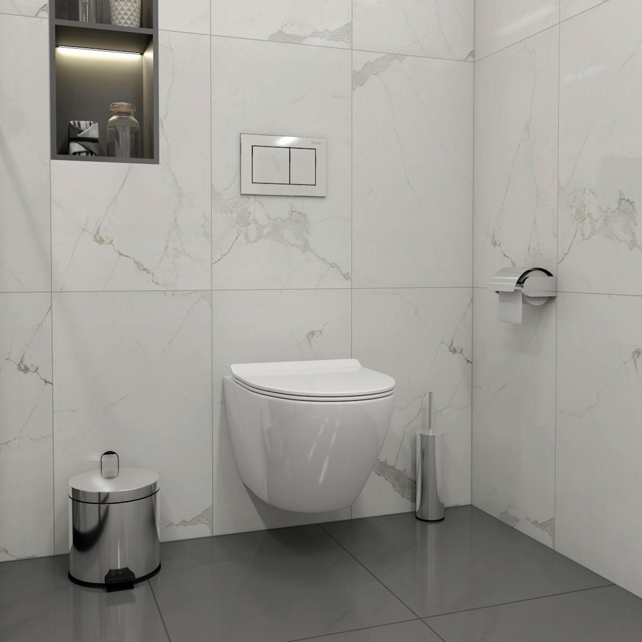 Комплекты для монтажа унитаза Teymi Lina PP кнопка хром F17184