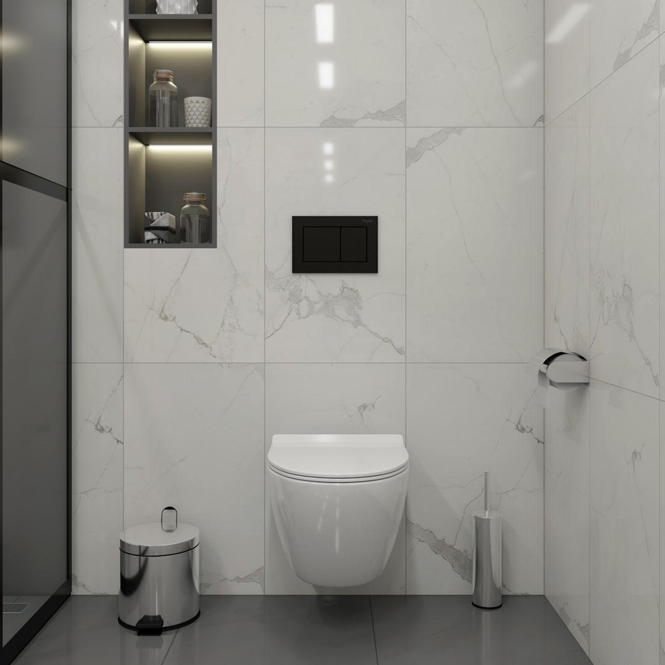 Комплекты для монтажа унитаза Teymi Lina PP кнопка черная F17185