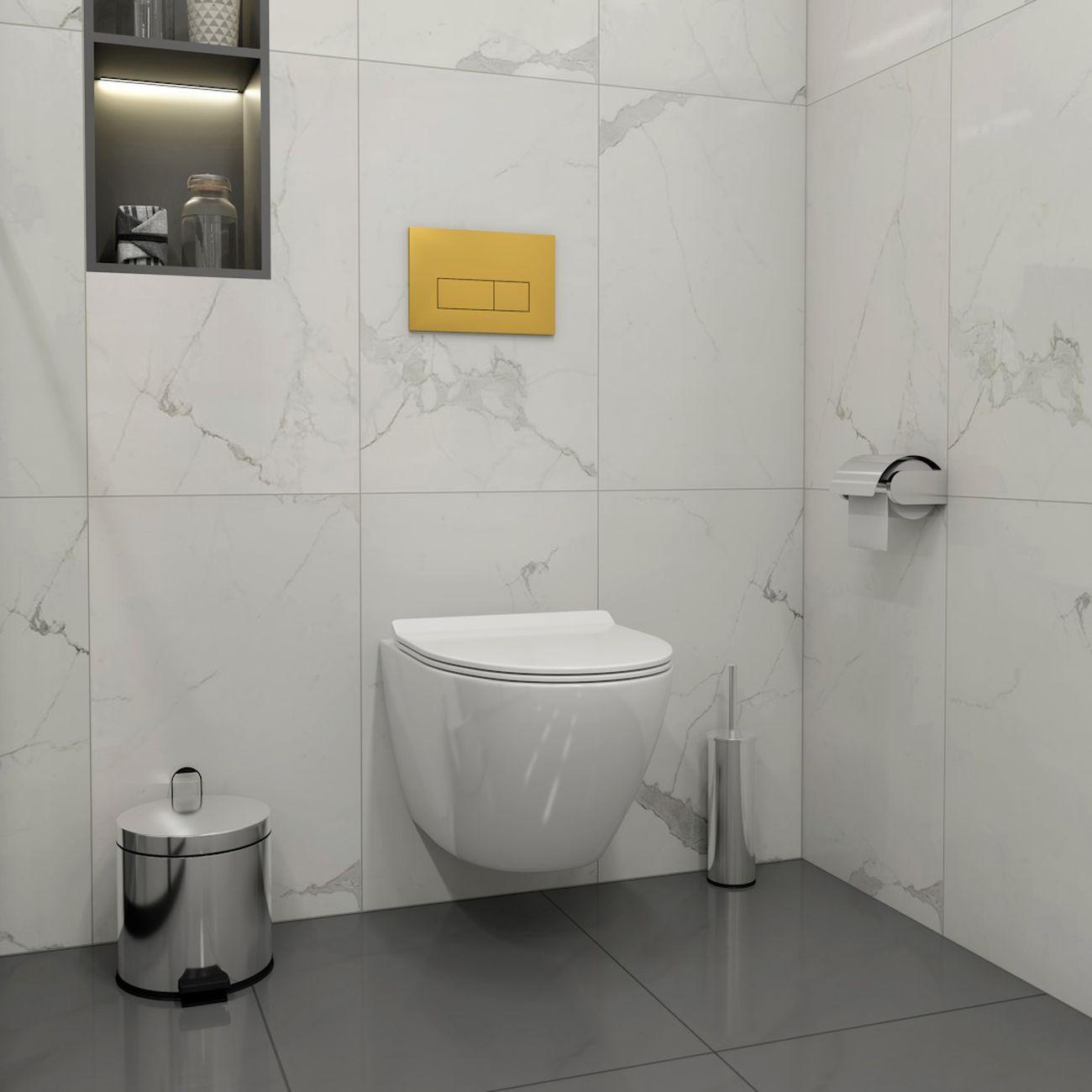 Комплекты для монтажа унитаза Teymi Lina PP кнопка золото F17195