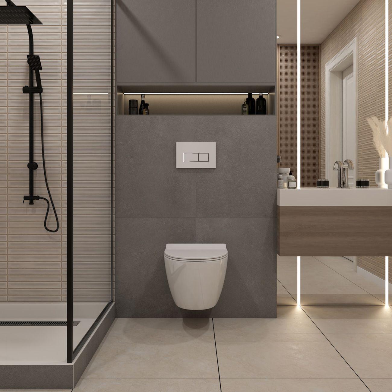 Комплекты для монтажа унитаза Teymi Lina PP кнопка белая/хром F17201