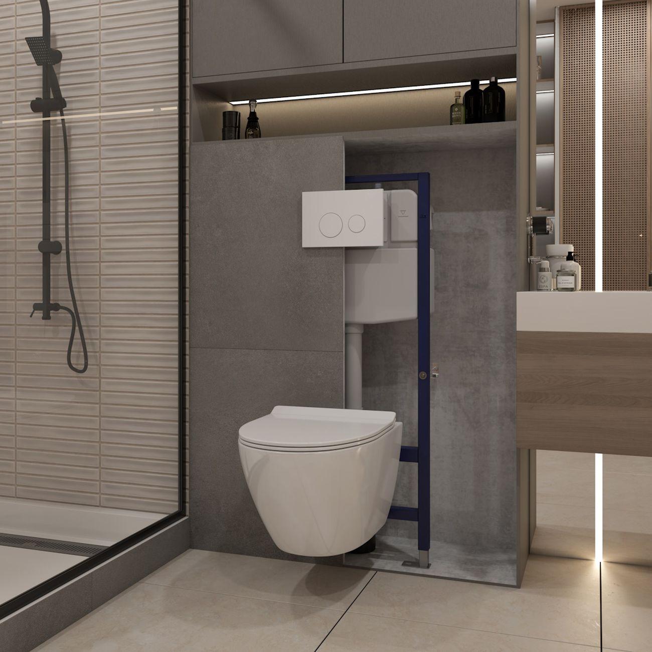 Комплекты для монтажа унитаза Teymi Lina PP кнопка белая F17204