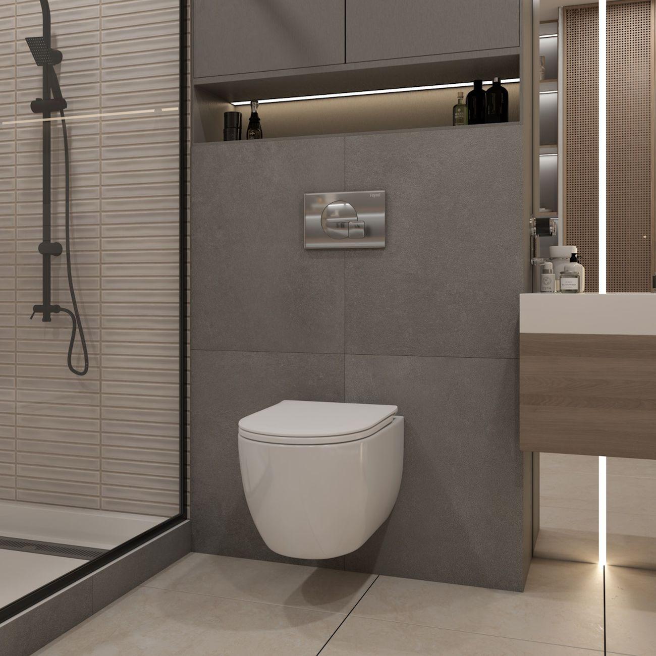 Комплекты для монтажа унитаза Teymi Lori Media Vortex кнопка хром F17407