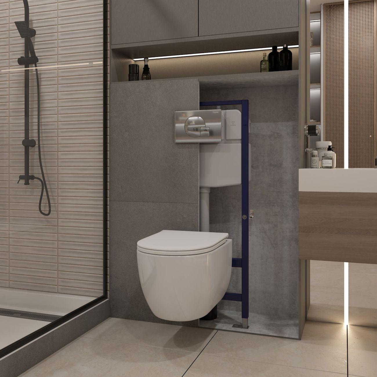 Комплекты для монтажа унитаза Teymi Lori Media Vortex кнопка хром F17407