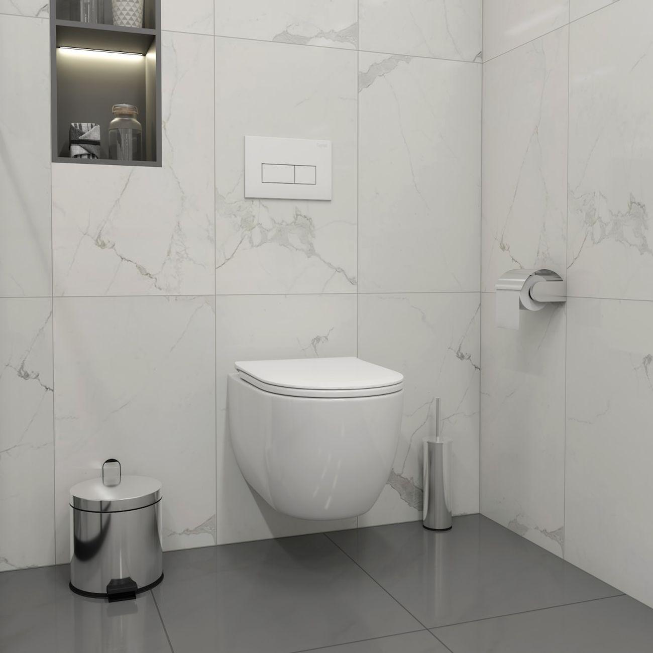 Комплекты для монтажа унитаза Teymi Lori Media Vortex кнопка белая F17414