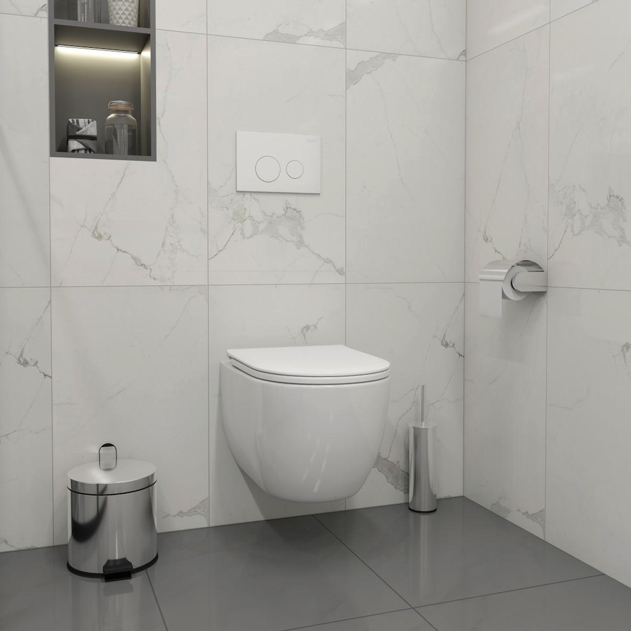 Комплекты для монтажа унитаза Teymi Lori Media Vortex кнопка белая F17420