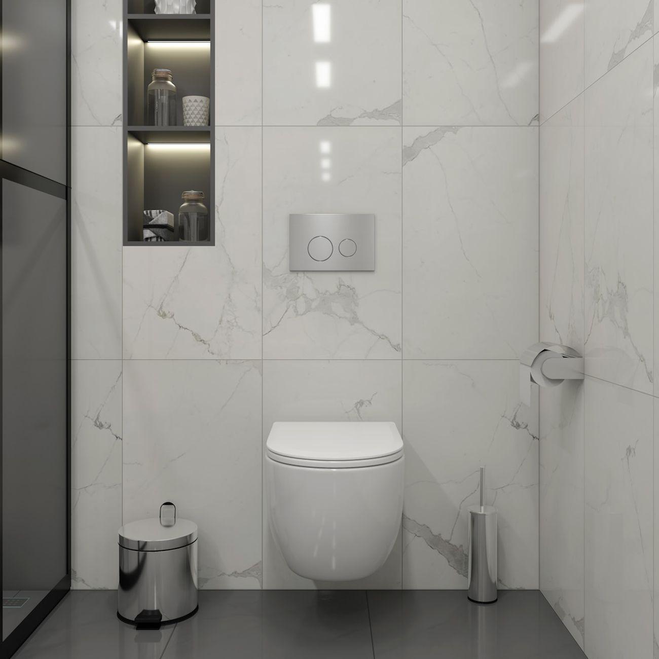 Комплекты для монтажа унитаза Teymi Lori Media Vortex кнопка нержавеющая сталь F17421