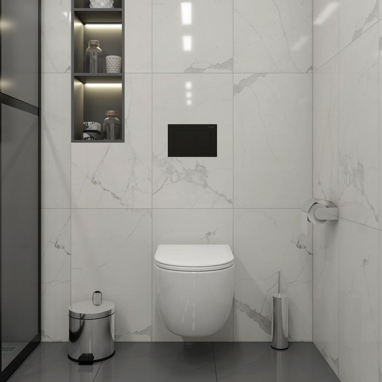 Комплекты для монтажа унитаза Teymi Lori Media Vortex кнопка черная F17425