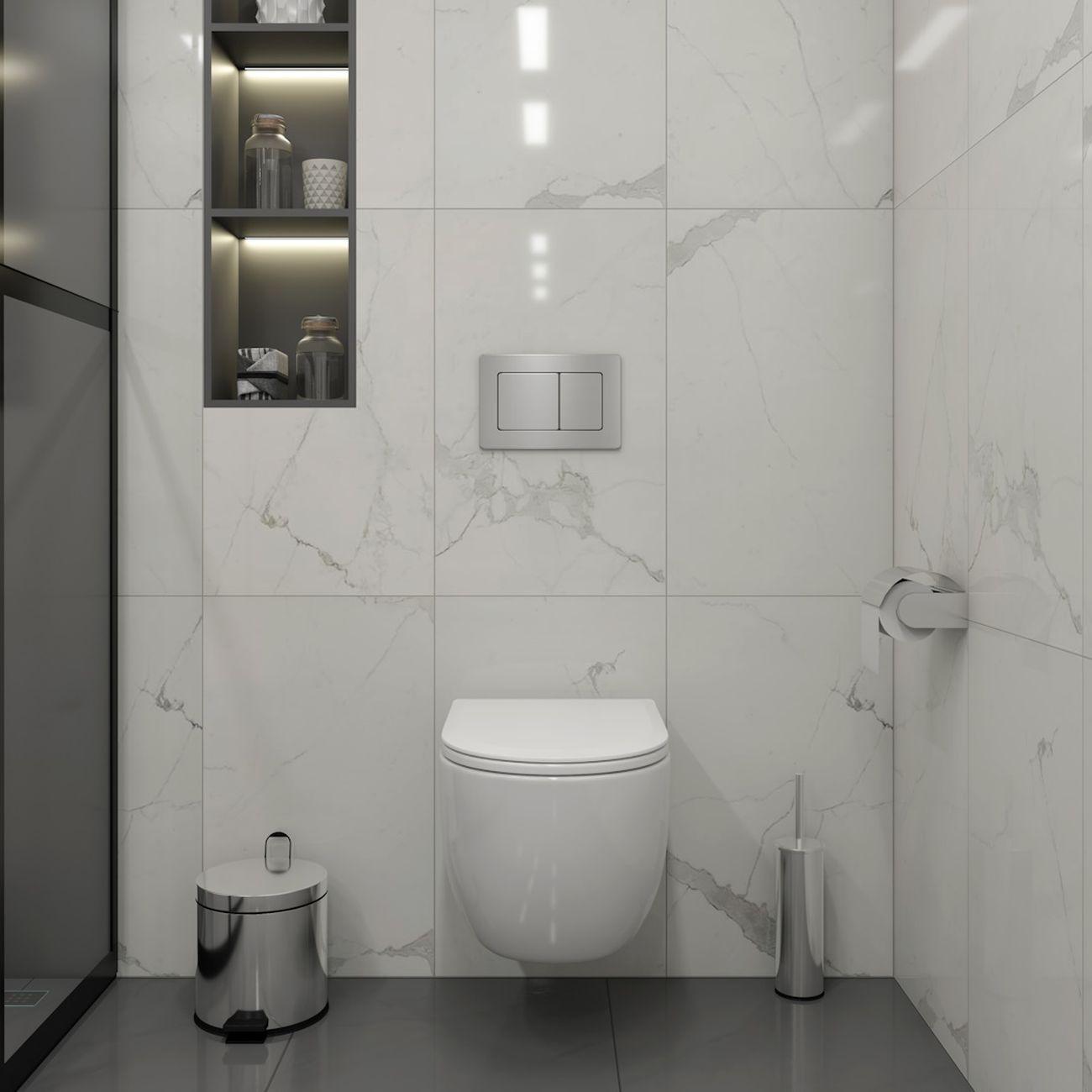 Комплекты для монтажа унитаза Teymi Lori Media Vortex кнопка нержавеющая сталь F17427