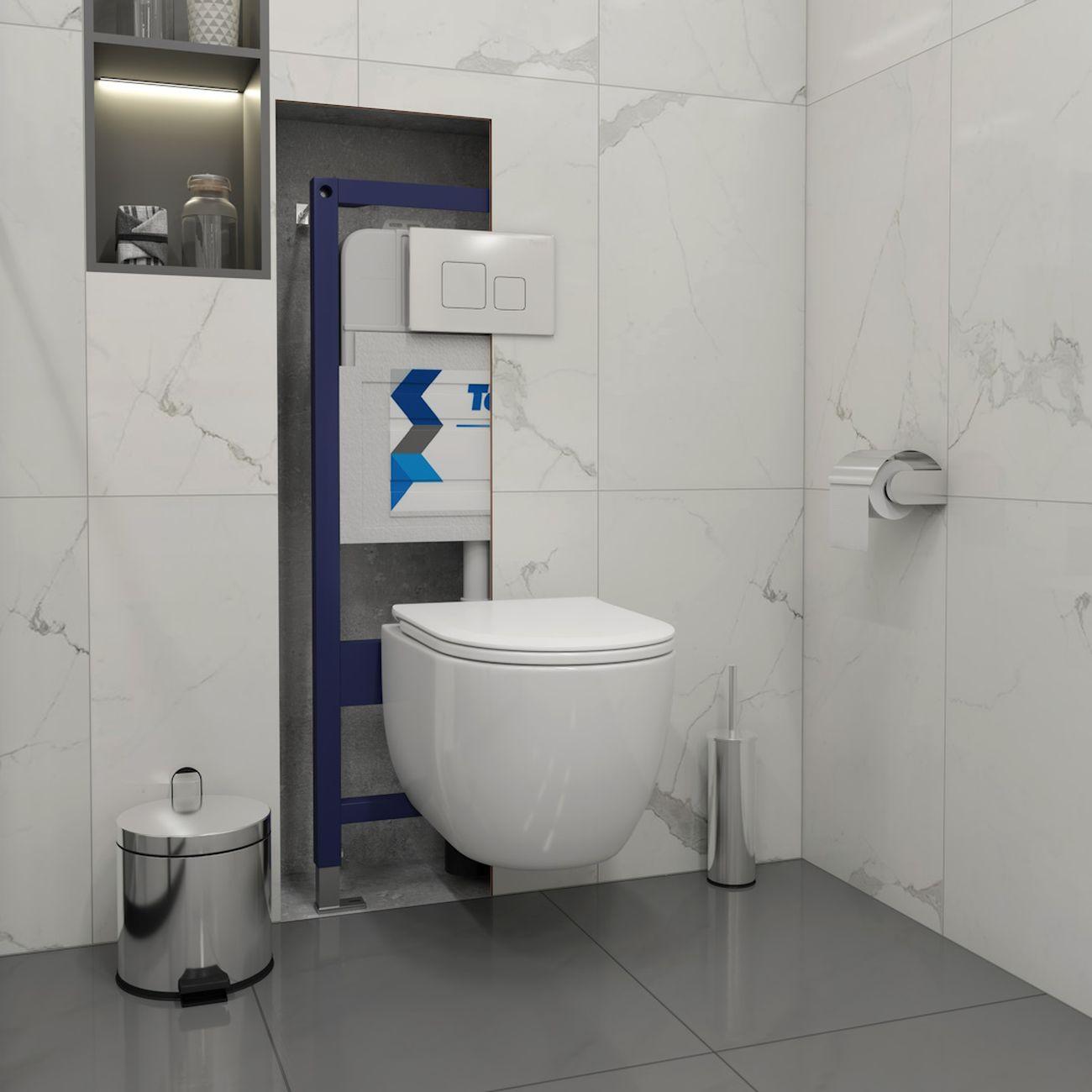 Комплекты для монтажа унитаза Teymi Lori Media Vortex кнопка хром F17428