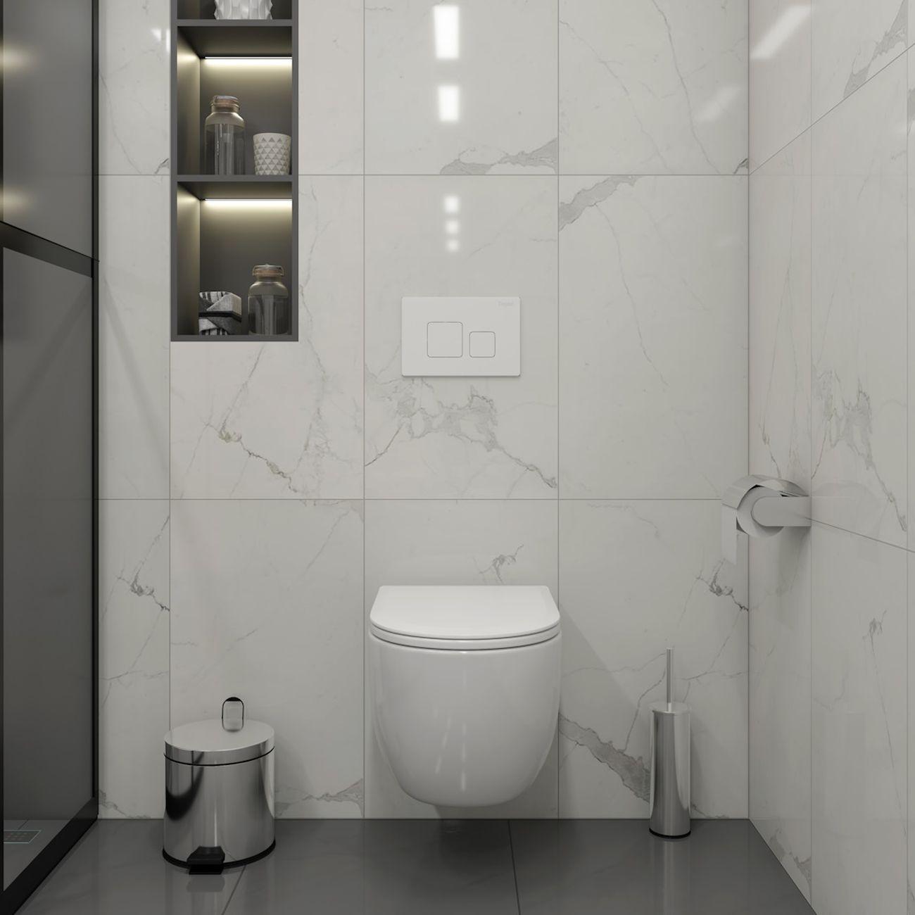 Комплекты для монтажа унитаза Teymi Lori Media Vortex кнопка белая F17430