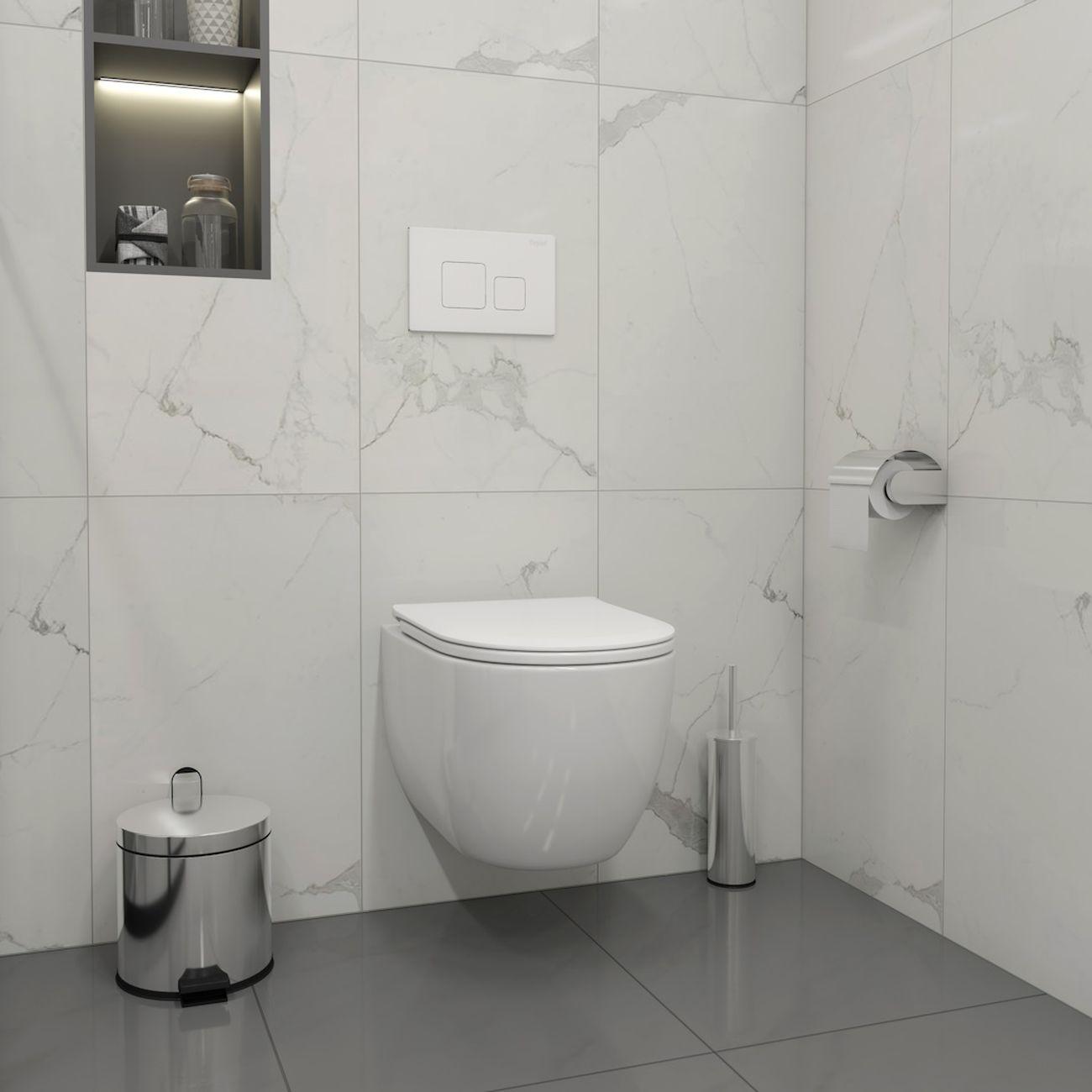 Комплекты для монтажа унитаза Teymi Lori Media Vortex кнопка белая F17430