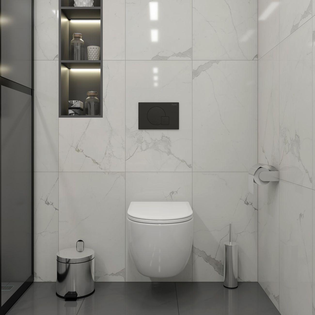 Комплекты для монтажа унитаза Teymi Lori Media Vortex кнопка черная F17432