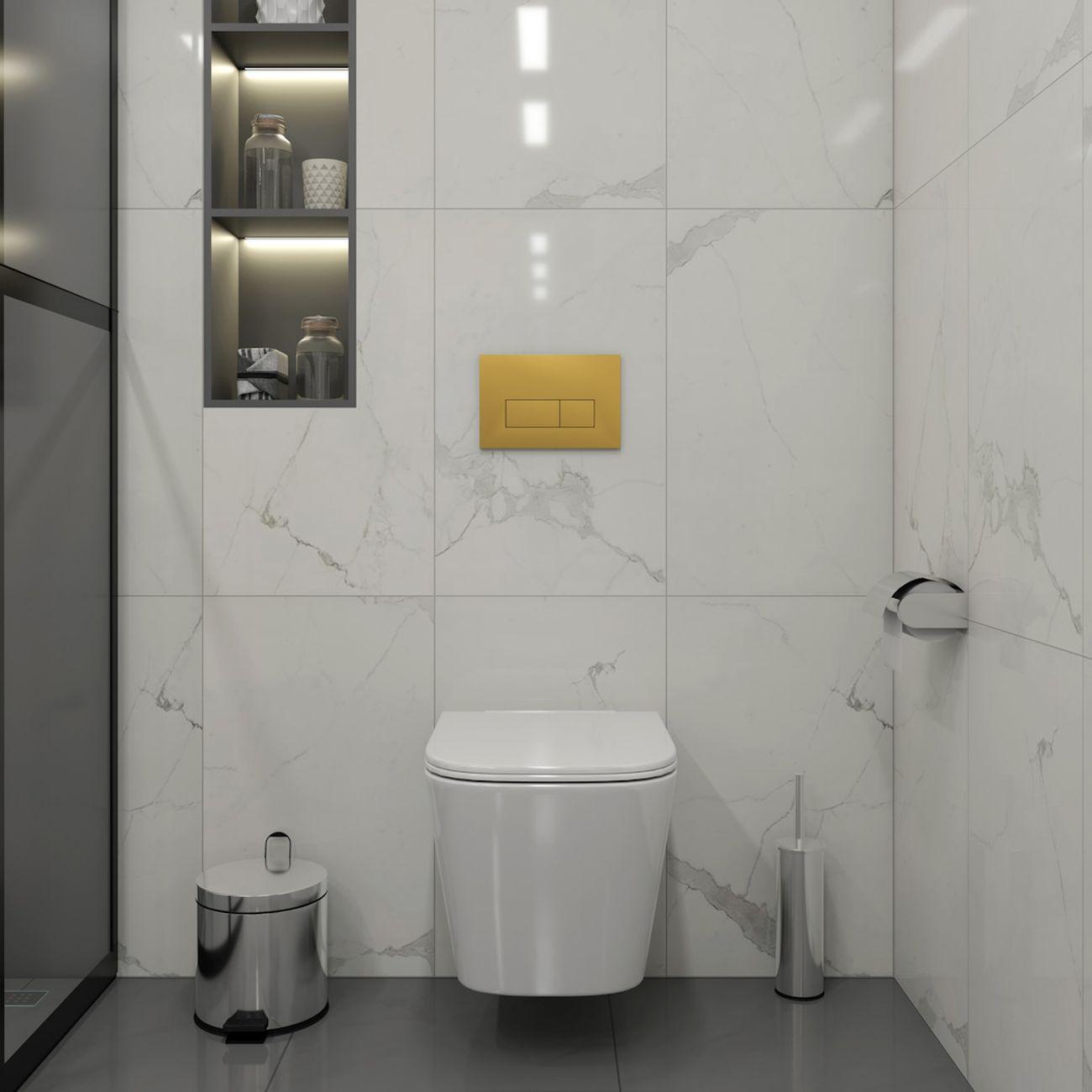 Комплекты для монтажа унитаза Teymi Helmi Pro кнопка золото F16156