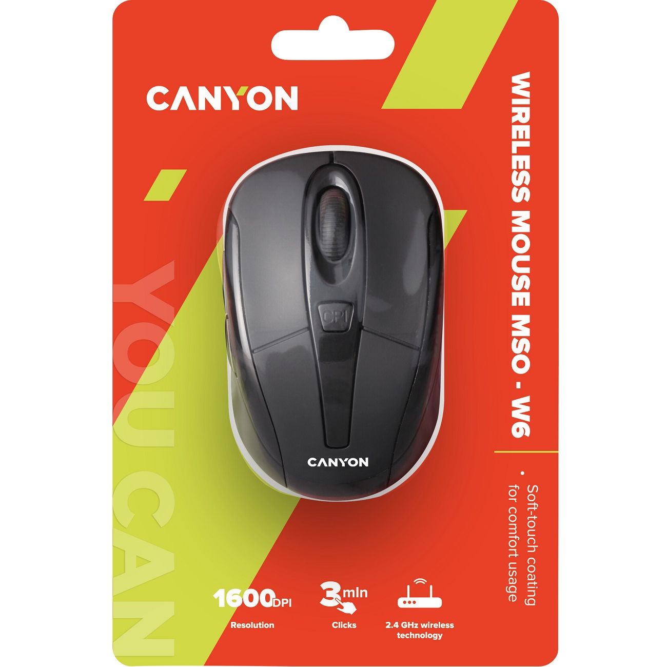 Мышь беспроводная Canyon MSO-W6 (CNR-MSOW06B)