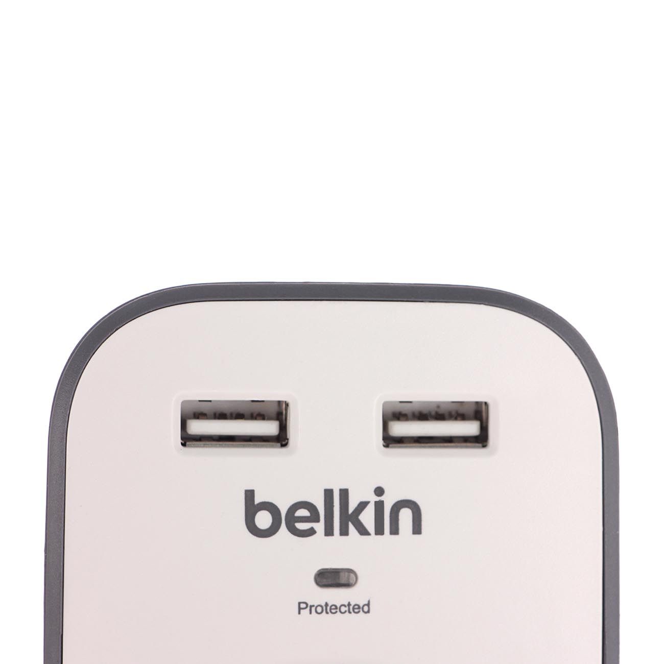 Сетевой фильтр Belkin 1 розетка/2xUSB, макс 306Дж (BSV103vf)